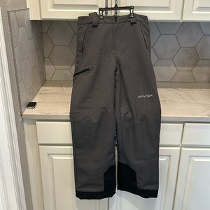 Youth size 20 spider ski pants with suspenders.